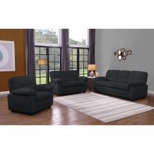 VEGAS Set Σαλόνι - Καθιστικό Πολυθρόνα-2Θέσιος-3Θέσιος Ύφασμα Κοτλέ Σκούρο Γκρι c502496