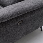 ROMEO Καναπές-Relax Δεξιά Γωνία Ύφασμα Γκρι Αποθ χώρος Μία θέση με ηλεκτρική ανάκληση c502499