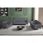 VICTORIA Set Σαλόνι-Καθιστικό Πολυθρόνα-2Θέσιος-3Θέσιος Ύφασμα Σκούρο Γκρι c502502