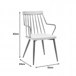 Πολυθρόνα Posse pakoworld μέταλλο μπρονζέ-white wash ξύλο-μπεζ ύφασμα 52x59x83εκ c502529