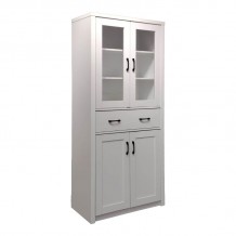 Βιτρίνα-ντουλάπα Nisso pakoworld σε λευκή απόχρωση 80x40x183 5εκ c502531