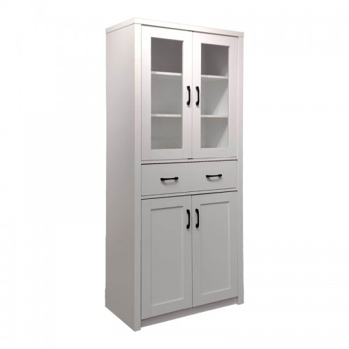 Βιτρίνα-ντουλάπα Nisso pakoworld σε λευκή απόχρωση 80x40x183 5εκ c502531