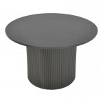 Τραπέζι Karulo pakoworld mdf σε μαύρη απόχρωση Φ120x76εκ c502533