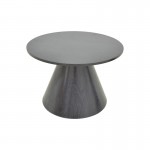 Τραπέζι σαλονιού Donda pakoworld mdf σε μαύρη απόχρωση Φ60x40εκ c502535