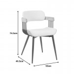 Πολυθρόνα Cameo pakoworld μέταλλο μπρονζέ-white-wash ξύλο-μπέζ ύφασμα 53x49 5x75 5εκ c502536