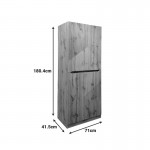 Παπουτσοθήκη-ντουλάπι Kebell pakoworld σε oak απόχρωση 71x41 5x180 4εκ c502539