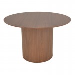 Τραπέζι Karulo pakoworld mdf σε καρυδί απόχρωση Φ120x76εκ c502540