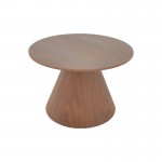 Τραπέζι σαλονιού Donda pakoworld mdf σε καρυδί απόχρωση Φ60x40εκ c502543