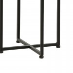 Βοηθητικό τραπέζι Miles ΙΙ pakoworld μασίφ ξύλο ακακίας σε φυσική απόχρωση με μαύρα μεταλλικά πόδια 29x29x54εκ c502545