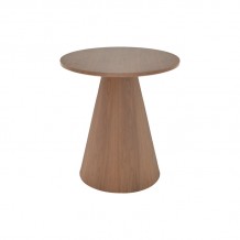 Βοηθητικό τραπέζι Donda pakoworld mdf καρυδί Φ45x50εκ c502548