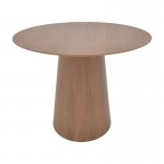 Tραπέζι Donda pakoworld mdf καρυδί Φ100x76εκ c502549