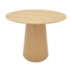 Tραπέζι Donda pakoworld mdf sonoma Φ100x76εκ c502550