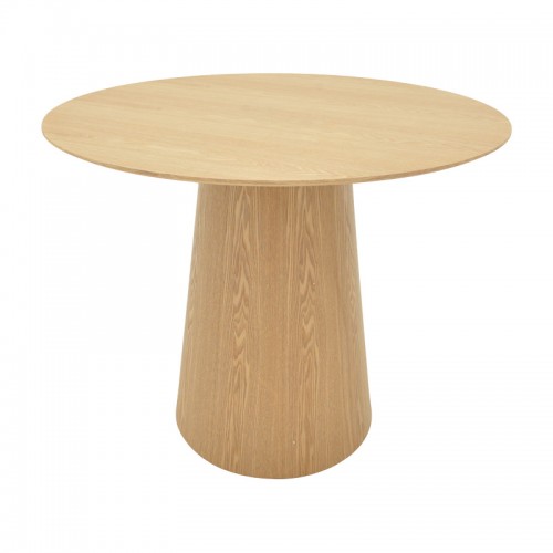 Tραπέζι Donda pakoworld mdf sonoma Φ100x76εκ c502550