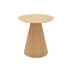 Βοηθητικό τραπέζι Donda pakoworld mdf sonoma Φ45x50εκ c502552