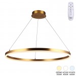 Φωτιστικό οροφής Nebrian pakoworld led μέταλλο χρυσό Φ60x15εκ c502577