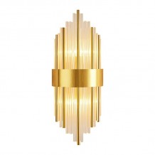 Φωτιστικό τοίχου-απλίκα Fenzy pakoworld E14 μέταλλο χρυσό-λευκό Φ20x60εκ c502584