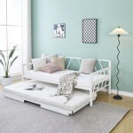 Κρεβάτι-Καναπές Remmie pakoworld μέταλλο λευκό 90x190εκ c502590