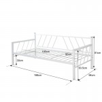 Κρεβάτι-Καναπές Remmie pakoworld μέταλλο λευκό 90x190εκ c502590