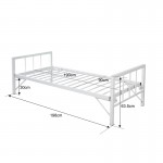 Κρεβάτι-Καναπές Remmie pakoworld μέταλλο λευκό 90x190εκ c502590