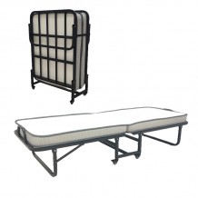 Ράντζο-κρεβάτι με στρώμα 10εκ Kamu pakoworld μαύρο 75x190εκ c502594