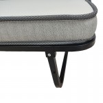 Ράντζο-κρεβάτι με στρώμα 10εκ Kamu pakoworld μαύρο 75x190εκ c502594