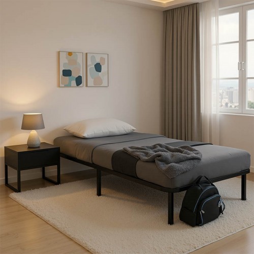 Κρεβάτι-υπόστρωμα Amaso pakoworld μεταλλικό μαύρο 90x190x28εκ c502595