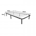 Κρεβάτι-υπόστρωμα Amaso pakoworld μεταλλικό μαύρο 90x190x28εκ c502595