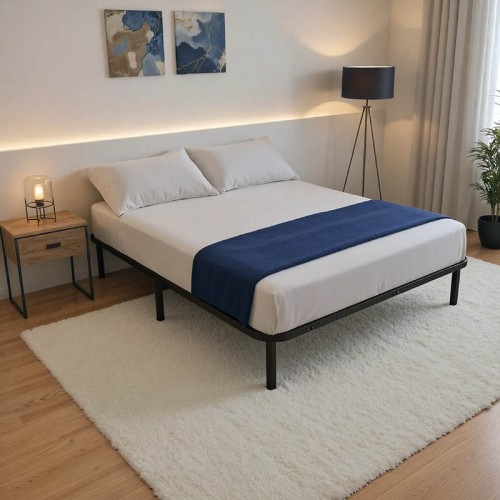 Κρεβάτι-υπόστρωμα Amaso pakoworld μεταλλικό μαύρο 160x200x28εκ c502596