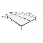 Κρεβάτι-υπόστρωμα Amaso pakoworld μεταλλικό μαύρο 160x200x28εκ c502596