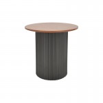 Tραπέζια σαλονιού Dovel pakoworld mdf σετ 2τεμ καρυδι-μαύρο c502603