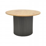 Tραπέζια σαλονιού Dovel pakoworld mdf σετ 2τεμ sonoma-μαύρο c502605