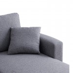 Γωνιακός αναστρέψιμος καναπές κρεβάτι Kamore pakoworld με αποθηκευτικό χώρο γκρι ύφασμα 223x146x85εκ c502608