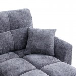 Γωνιακός αναστρέψιμος καναπές κρεβάτι Comfie pakoworld με αποθηκευτικό χώρο ανθρακί ύφασμα 260x158x98εκ c502609