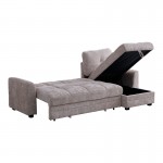 Γωνιακός αναστρέψιμος καναπές κρεβάτι Comfie pakoworld με αποθηκευτικό χώρο μπεζ ύφασμα 260x156x98εκ c502611