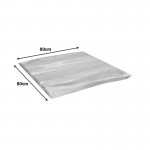 Επιφάνεια τραπεζιού Pozier pakoworld μασίφ ξύλο ακακίας σε φυσική απόχρωση 80x80x4εκ c502619