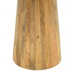 Τραπέζι Rahma I pakoworld μασιφ ξύλο mango 3εκ σε φυσική απόχρωση Φ120x77εκ c502622