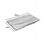 Επιφάνεια τραπεζιού Pozier pakoworld μασίφ ξύλο ακακίας σε φυσική απόχρωση 200x95x4εκ c502626