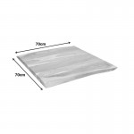 Επιφάνεια τραπεζιού Pozier pakoworld μασίφ ξύλο ακακίας σε φυσική απόχρωση 70x70x4εκ c502627