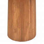 Τραπέζι Tully pakoworld μασίφ ξύλο ακακίας σε φυσική απόχρωση Φ120x75εκ c502628