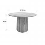 Τραπέζι Tully pakoworld μασίφ ξύλο ακακίας σε φυσική απόχρωση Φ120x75εκ c502628