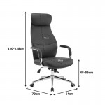 Καρέκλα γραφείου διευθυντή Ferka pakoworld pu σε μπεζ απόχρωση 64x71x120-128εκ c502634