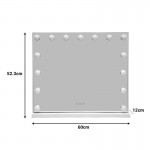 Καθρέπτης Led Hollywood Inart μέταλλο λευκό 60x12x52 3εκ c502644