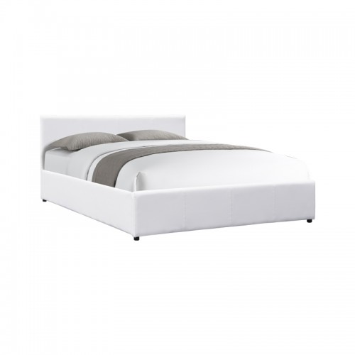 Κρεβάτι Dellia pakoworld με αποθηκευτικό χώρο pu λευκό 120x200εκ c502645