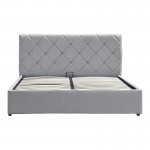 Κρεβάτι Dreamie pakoworld με αποθηκευτικό χώρο βελούδο γκρι 160x200εκ c502646