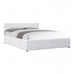 Κρεβάτι Dellia pakoworld με αποθηκευτικό χώρο pu λευκό 150x200εκ c502647