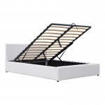 Κρεβάτι Dellia pakoworld με αποθηκευτικό χώρο pu λευκό 150x200εκ c502647