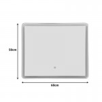 Καθρέπτης Led Quadrou Inart pp-αλουμίνιο 60x3x50εκ c502654