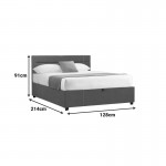 Κρεβάτι Molito pakoworld ύφασμα σε ανθρακί απόχρωση με αποθηκευτικό χώρο120x200εκ c502657