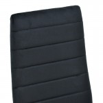 Καρέκλα Parker pakoworld βελούδο σε μαύρη απόχρωση με μαύρα μεταλλικά πόδια 39 5x48x95εκ SET 4τμχ c502658