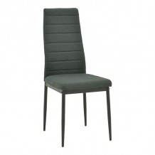 Καρέκλα Parker pakoworld ύφασμα σε ανθρακί απόχρωση με μαύρα μεταλλικά πόδια 39 5x48x95εκ SET 4τμχ c502660